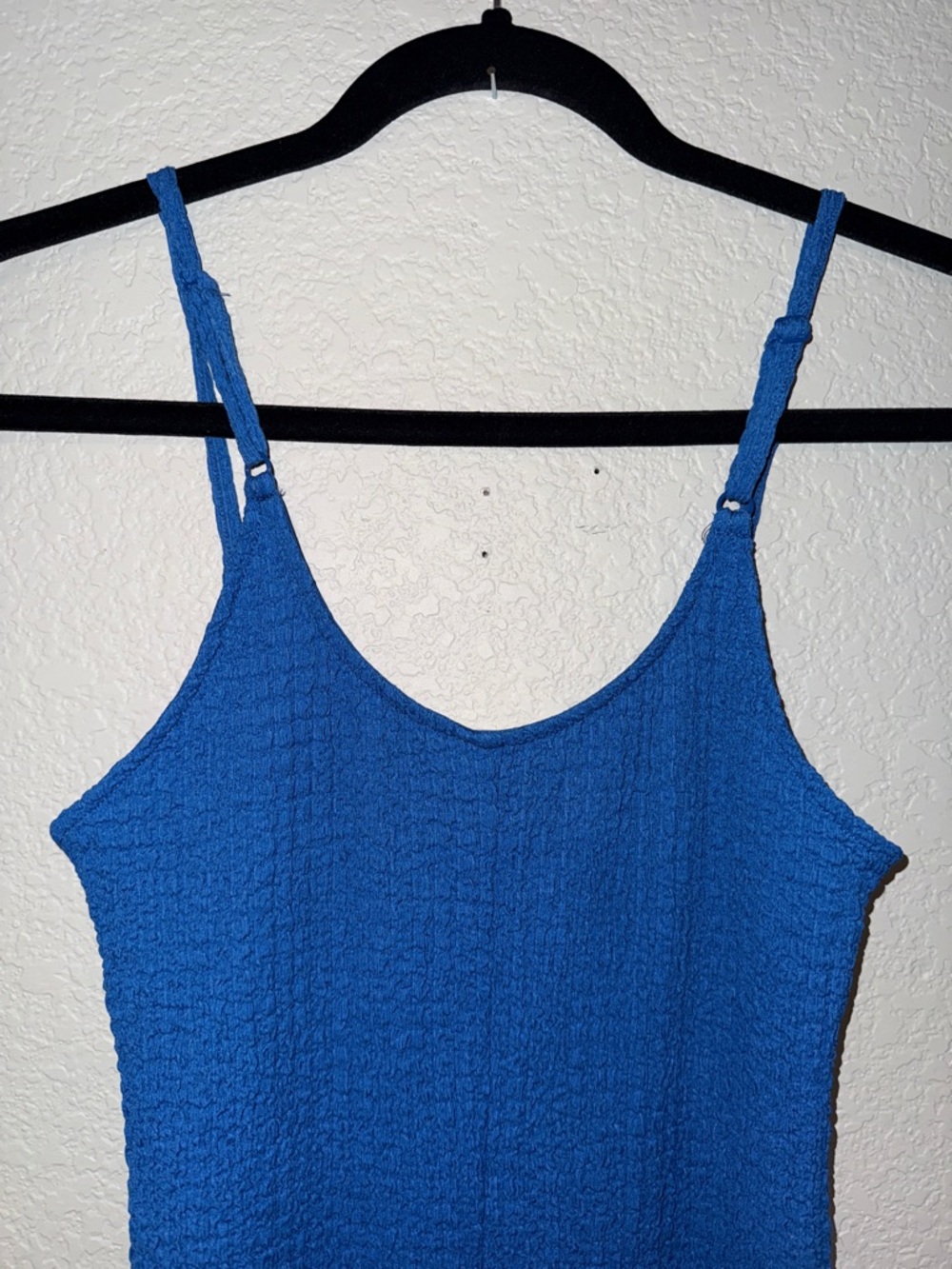 H&M Crinkled Jersey Midi Dress in Blue Size XS NWOT - Picture 7 of 8